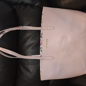 Betsey Johnson Pink Tote Bag with Minimalist Design